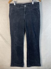 Kut From The Kloth Sz 4 Corduroy Pants Black Cotton Flared Woman's
