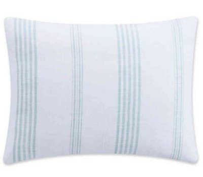 KAS Room Standard Shams Clifton Aqua Pillow Sham Summer Set of 2 Dorm Room