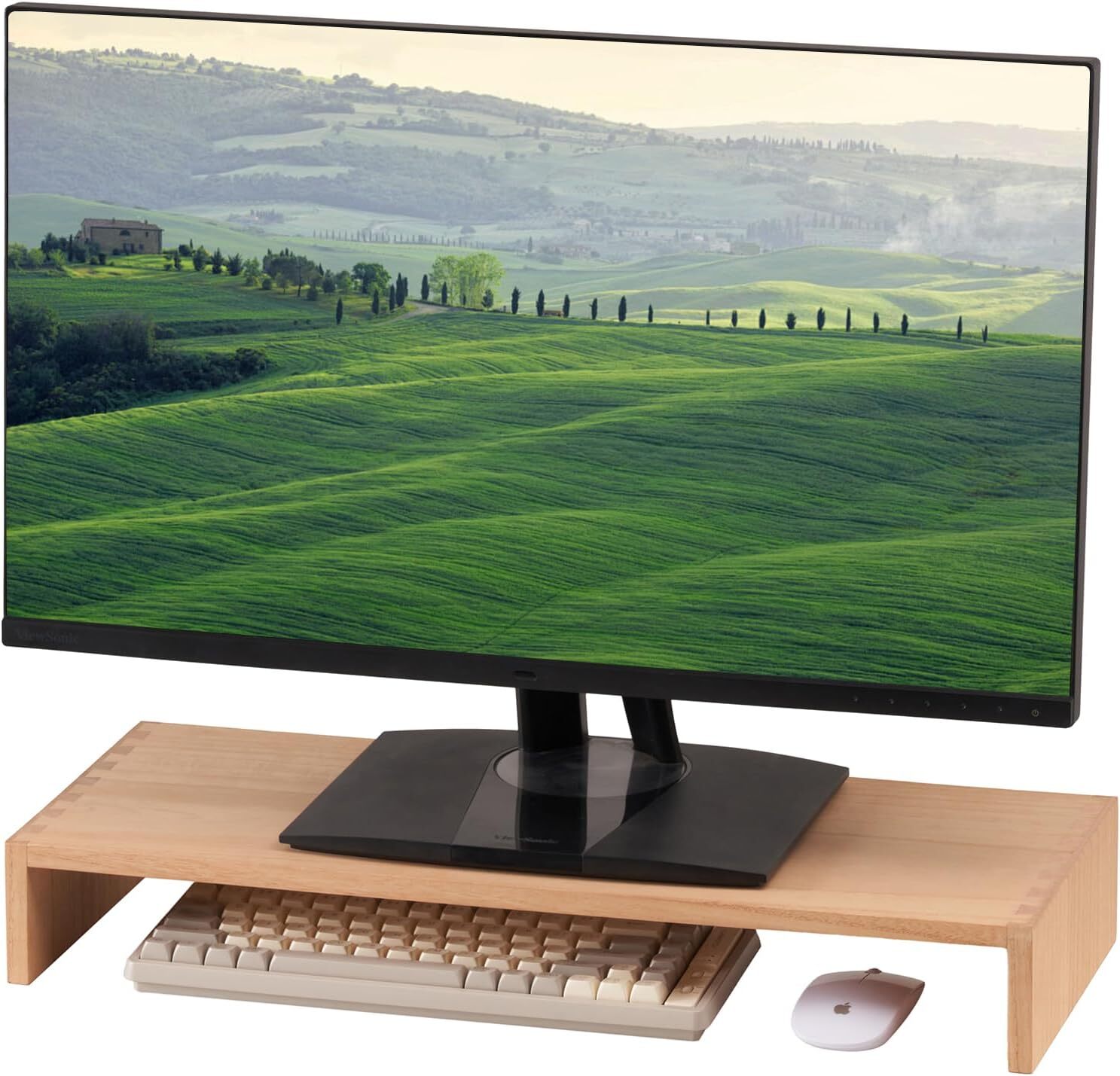 Monitor Stand Wooden -Desk Stand Wood for Computer / Laptop/ TV Printer - M...-image
