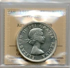 1955 Canada Silver Dollar ARNPRIOR with Die Break - ICCS AU 55
