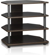 Corner Entertainment System Center Media Stand 4 Shelves for Tv Gaming Consoles