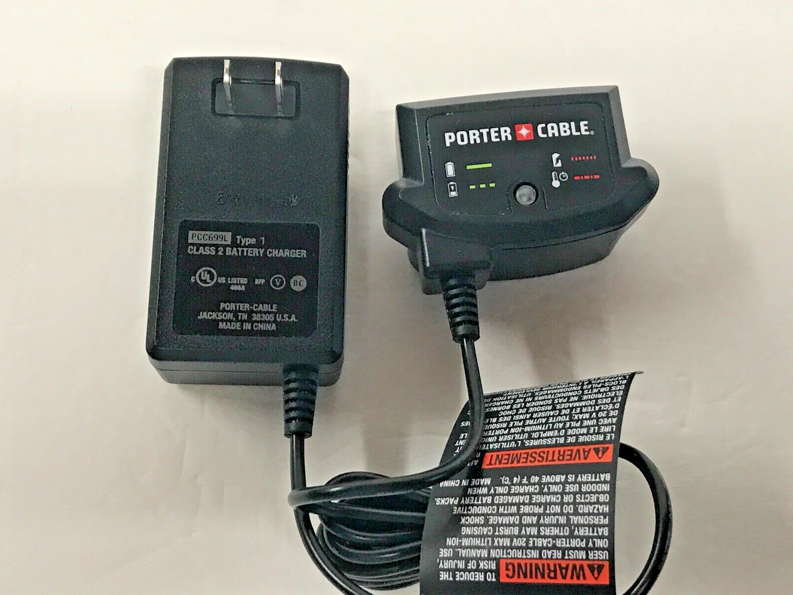 PORTER CABLE Genuine PCC699L 20V Max Lithium-Ion 20 Volt Battery Charger NEW