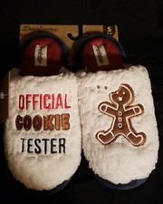 Dearfoams Slippers Womens "Official Cookie Tester" Size Small 5-6 