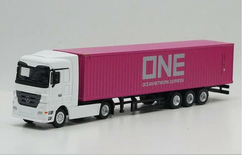 New 1/87 Benz Container truck Trailer Diecast Model Car Toys Gift Display - Picture 19 of 27