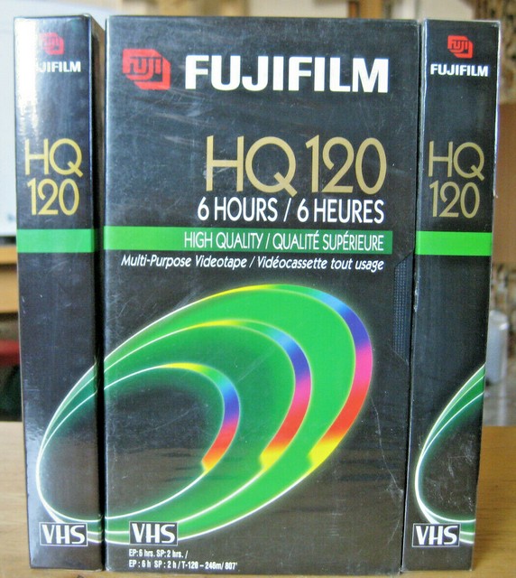 Fujifilm VHS HQ 120 6 Hrs, Lot of 3 eBay