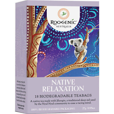 Buy ROOGENIC Native Relaxation Tea - 18 Biodegradable Tea Bags | Native Australian