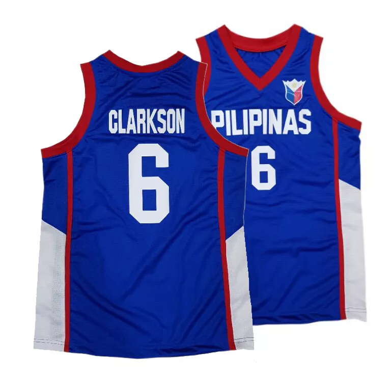 2021 Japan Tokyo Jordan Clarkson #6 Team Philippines Basketball Jerseys Men's