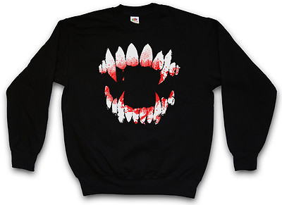 VAMPIRE DENTITION SWEATSHIRT PULLOVER SWEATER Bite Teeth Jaws
