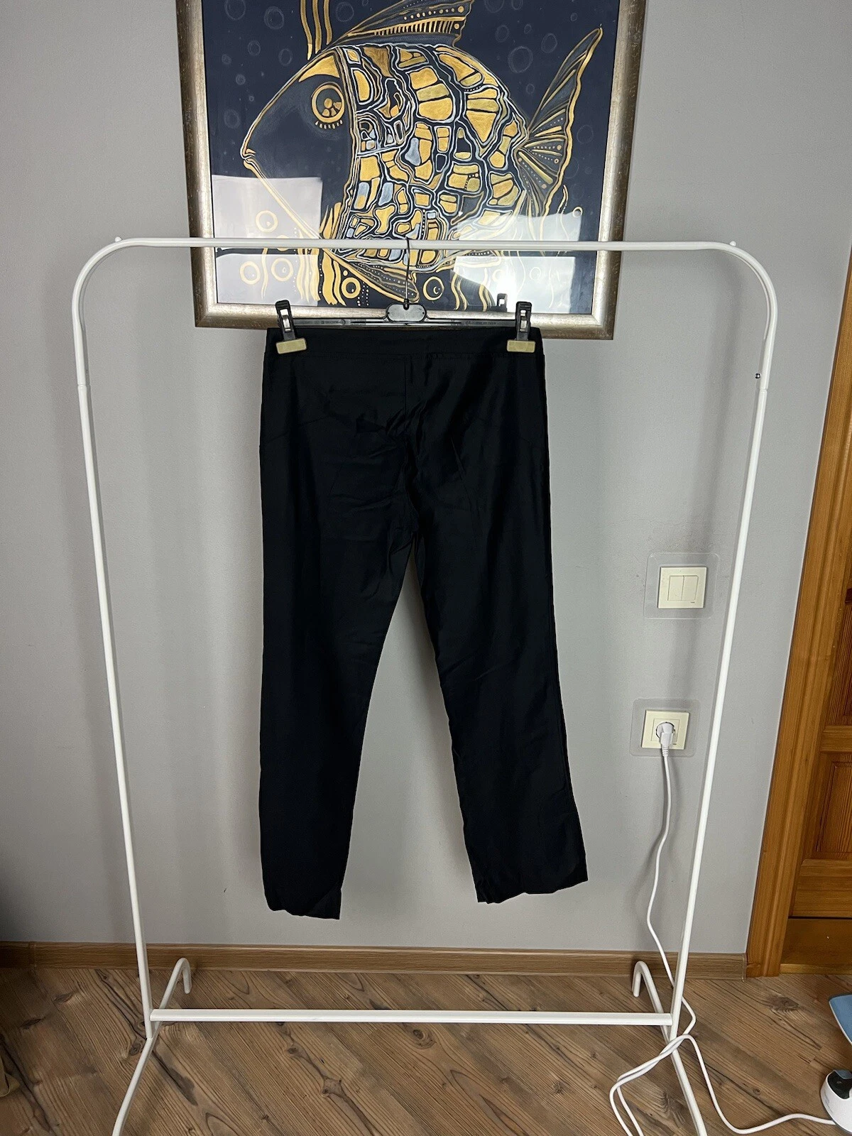 Versace Jeans Couture vintage abito donna dritto seta pantaloni dritti taglia 30 44