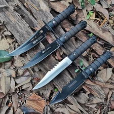 High hardness fixed tactical camping hunting survival defense straight knife