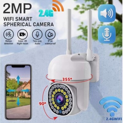 Weiße 2K PTZ Funkkamera Außen WIFI Home IP Sicherheit Intelligent Infrarot.