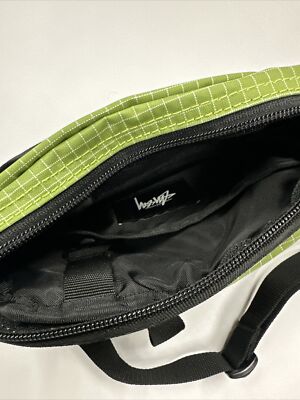 Stussy Mesh Green Belted Bag Cordura Travel Waist messenger