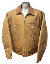 VTG CARHARTT J01 DETROIT JACKET Men Sz 54 Tall 2XL T Brn Blanket Lined USA Union