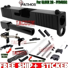 PATMOS JUDAH Slide W/ Sights + Barrel + Upper Lower Parts for GLOCK 26 BLACK