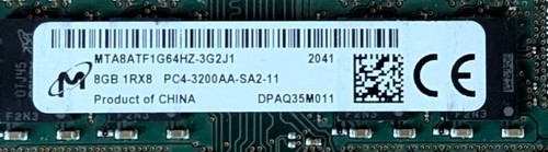 LOT OF 4 MICRON 8GB MTA8ATF1G64HZ-3G2J1 1RX8 PC4-3200 DDR4 LAPTOP RAM G5-2(35) - Picture 3 of 4