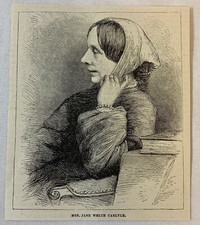 Gravure magazine 1887 ~ MME JANE WELCH CARLYLE