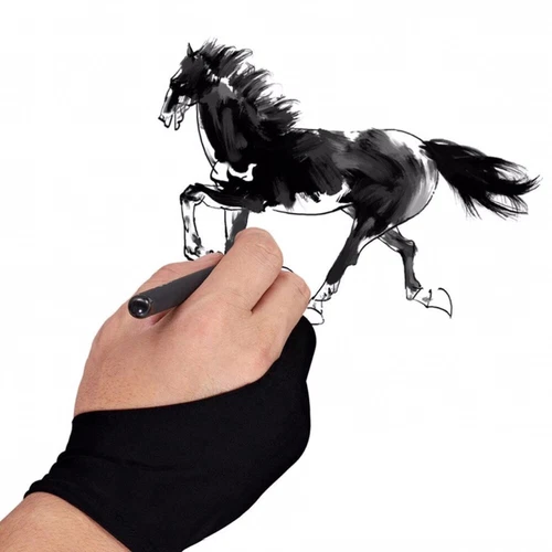  4 Pcs Anti-mistouch Gloves Men and Women Drawing Two-finger Painting