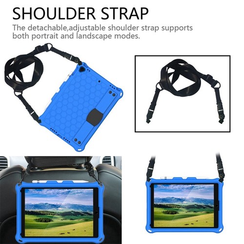 Rubber Stand Case Cover With Strap For iPad Mini Air Pro 1 2 3 4 5/6/7/8/9th Gen - Picture 10 of 84