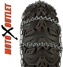 SIZE B ATV TIRE SNOW ICE CHAINS 9 V BAR 25X8-12 25X8X12 25 8 12 FRONT TIRES