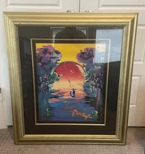 Peter Max Better World Mixed Media Painting 1998 - final reduction!