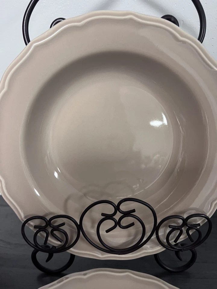 4 tigelas de sopa Williams Sonoma bege 9 polegadas em excelente estado usado - Imagem 3 de 4