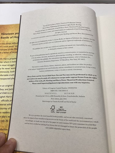 Harry Potter And The Cursed Child Special Rehearsal Edition Script Hardback - Picture 4 of 4