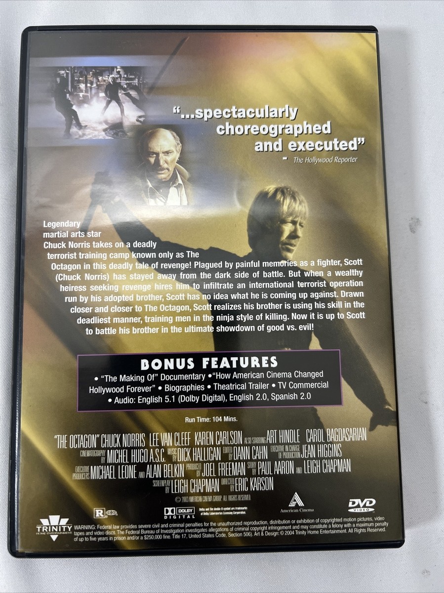 The Octagon DVD - Chuck Norris Lee Van Cleef Rated R rare OOP