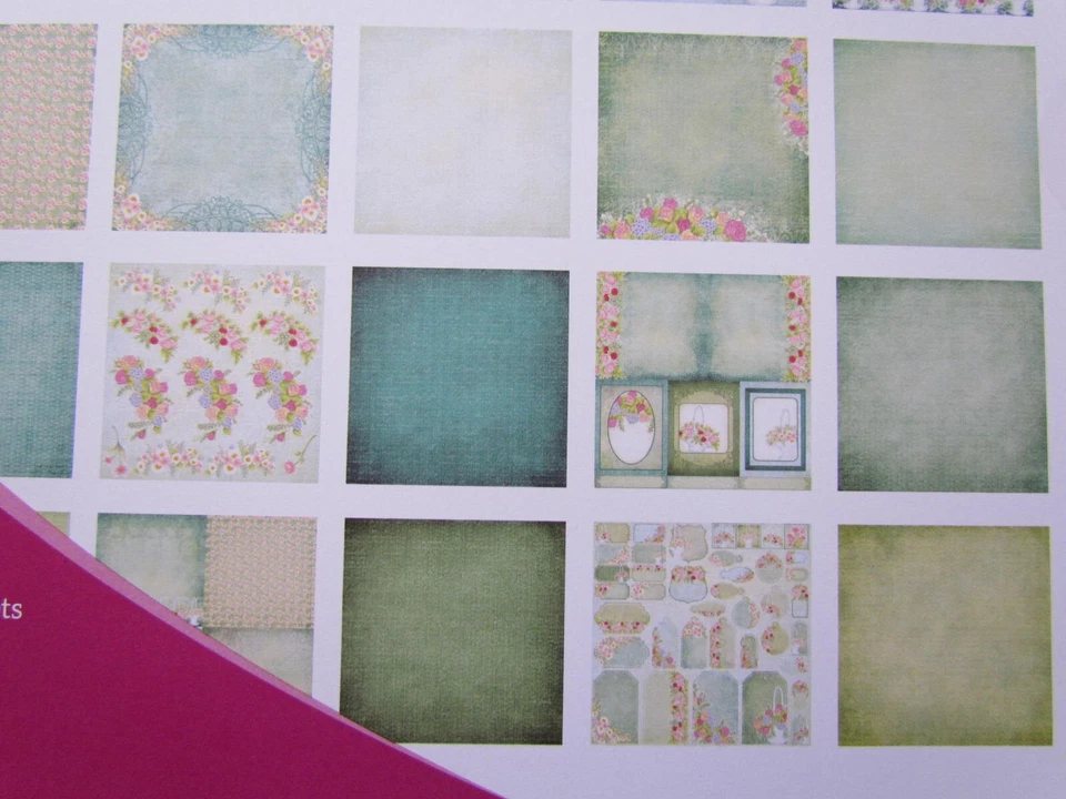 Heartfelt Creations Floral Basket Paper Pad 12x12 ~ 24 double sided HCDP1-2146 - Image 4 of 4