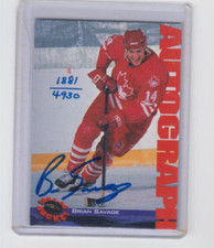 1994 Classic Autographs #34 Brian Savage Auto Serial # /4930 SIGNED AUTOGRAPHED