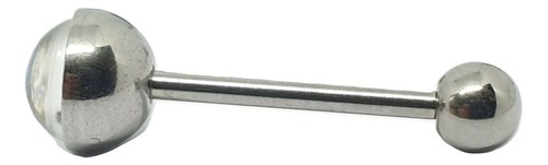 Barra de lengua de ópalo cristal verde 14 g (1,6 mm) 316L acero 16 mm barra c... - Imagen 4 de 7