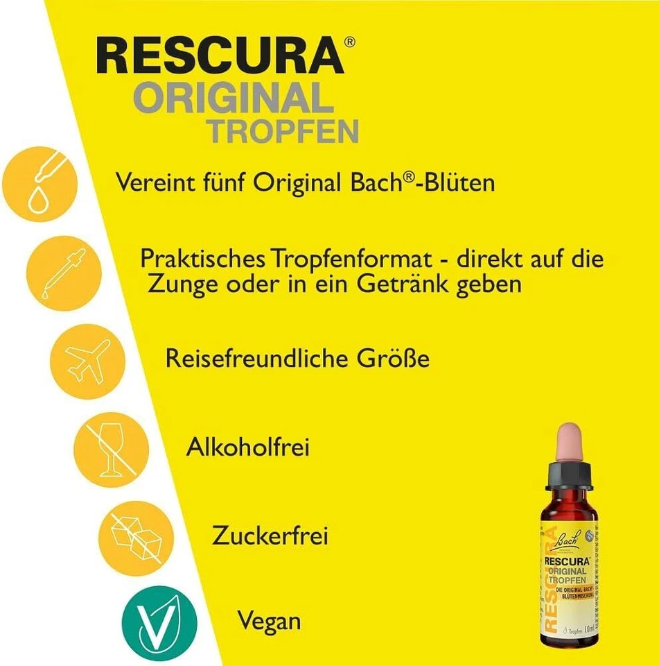 Original Tropfen alkoholfrei ehemals Rescue Bachblüten-Mischung 20ml - Bild 2 von 4