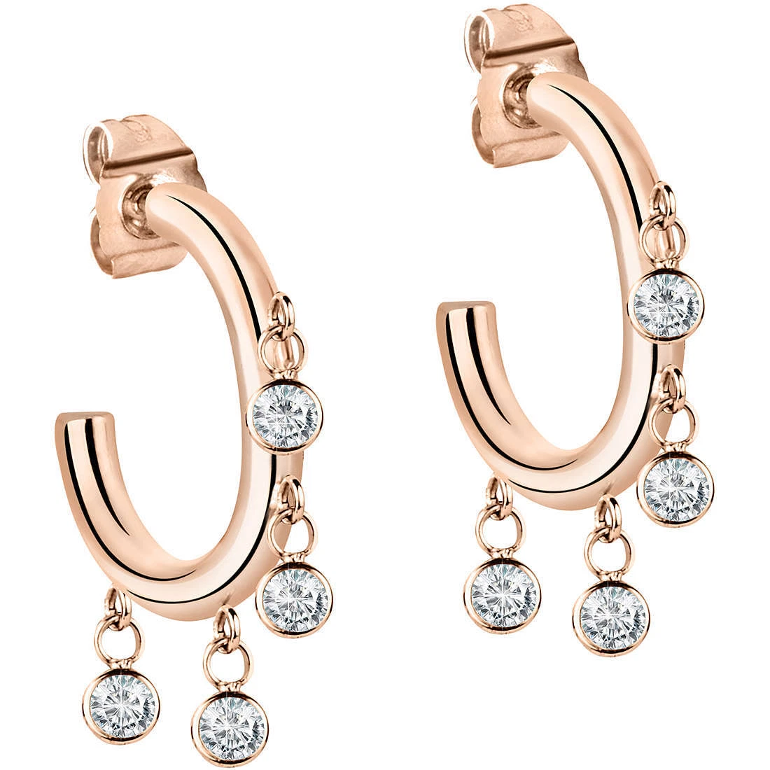 Pendient Rectangular De Latón Con Perla De Imitación De Oro De 18K