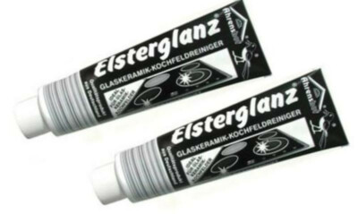2x Elsterglanz Politur Paste Glaskeramik Kochfeldreiniger 150ml