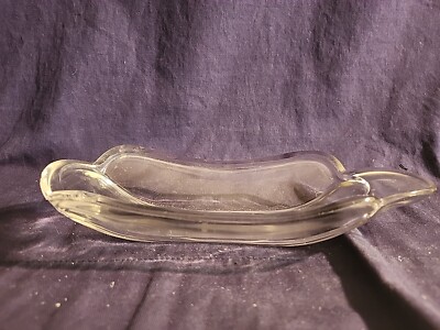Vintage  Banana Split Ice Cream Dish/Bowl/ Clear Glass