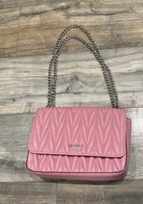 Victoria's Secret Chevron Quilt Bond Street Shoulder Bag - Blush Pink/Silver
