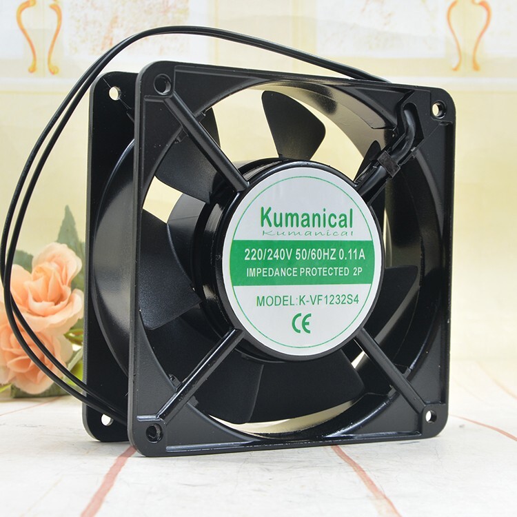 1 PCS Kumanical Fan K-VF1232S4 AC220V 12038 12CM 2 Wire Aluminum