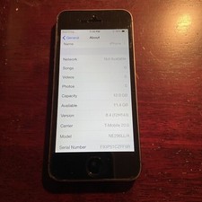 RARE IOS 8.4 Apple iPhone 5s UNLOCKED 16GB - Space Gray A1453 A1533 CDMA GSM