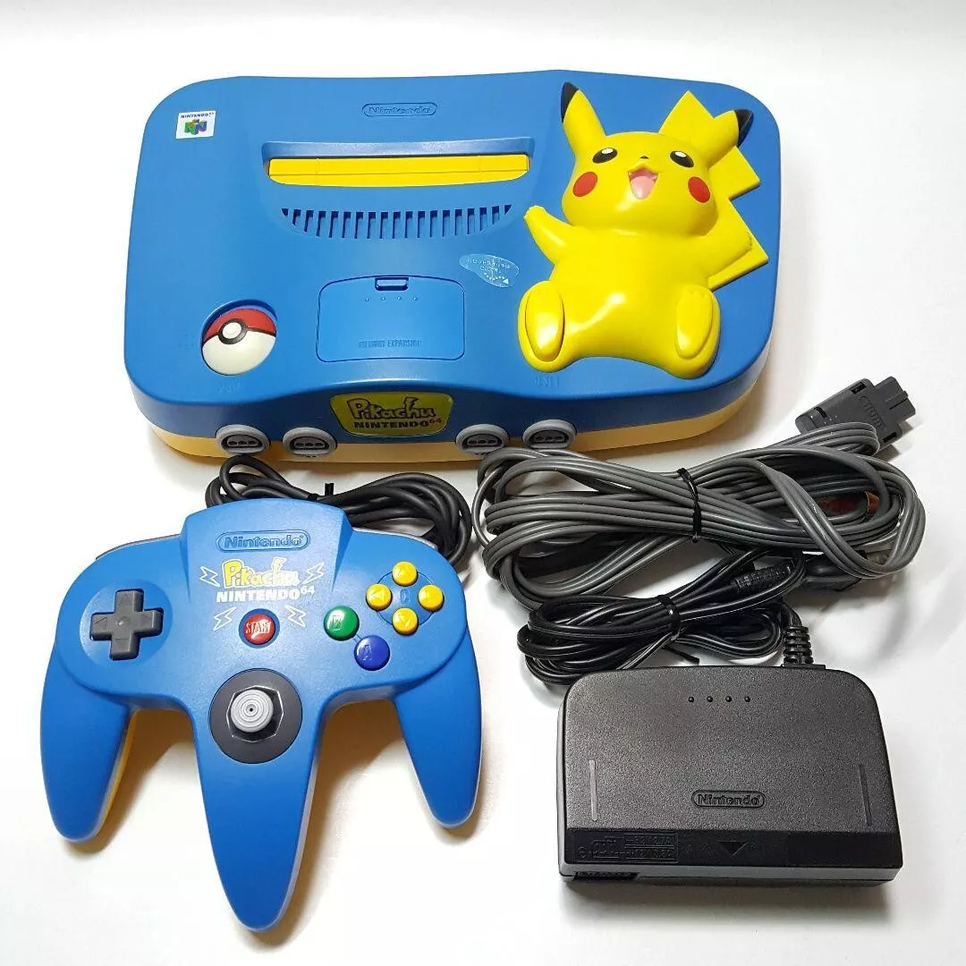 Nintendo 64 Pokemon Edition Video Game Console - Blue/Yellow for sale  online