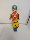 ANTIQUE 1930's WOLVERINE DRUM MAJOR #27 TIN WIND UP TOY SOLDIER MADE IN USA 13”