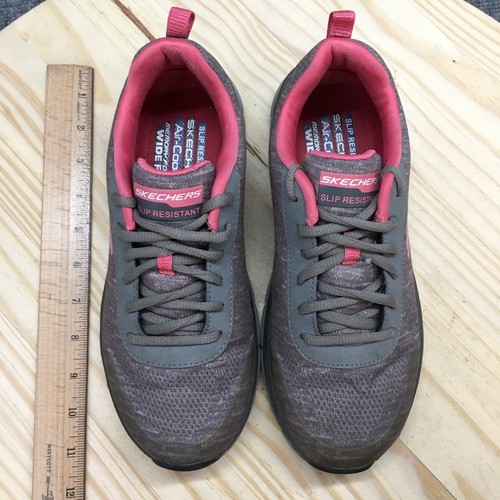 Skechers Work Shoes Womens 7.5W Comfort Flex Pro HC Gray Slip Resistant 77217W - Picture 8 of 21