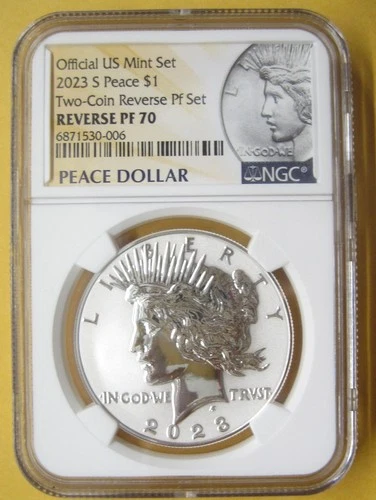 2023-S $1 Reverse Proof Peace Silver Dollar NGC Reverse PF 70 Take a Look