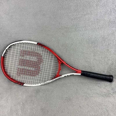 Wilson Roger Federer 110 Tennis Racquet L4 4 1/2  White Red - Used