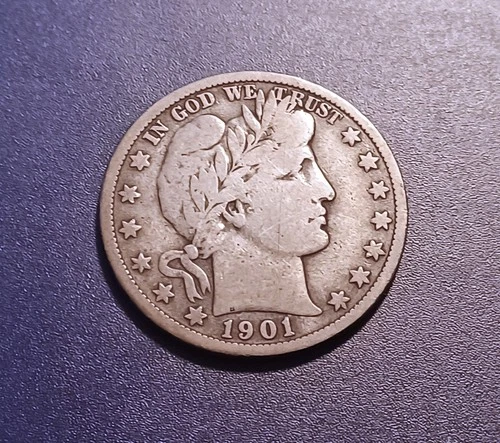 VG 1901-S Barber Half Dollar