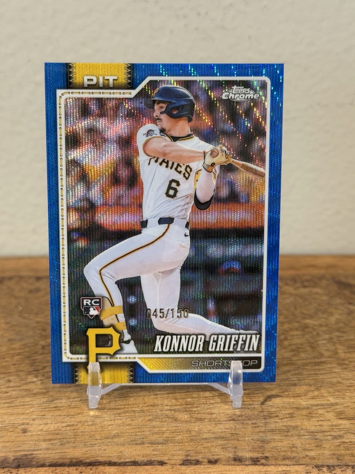 Topps Chrome 2026 Konnor Griffin Rookie Blue RayWave Refractor Pirates /150 #74