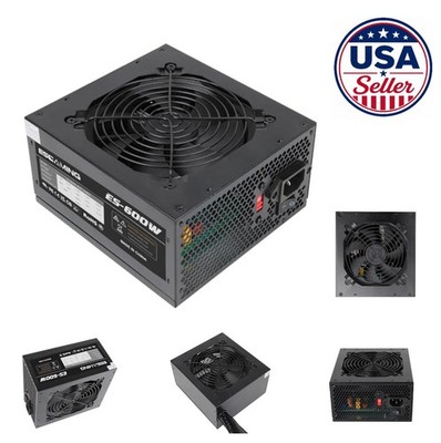 ATX Power Supply 600W Non Modular 120mm Silent Fan 24pin CPU GPU SATA PATA