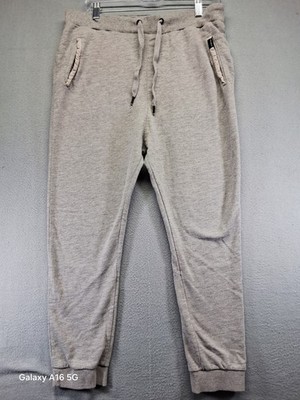 Pull & Bear Men's Gray Jogger Pants Pockets Drawstrings  Size L