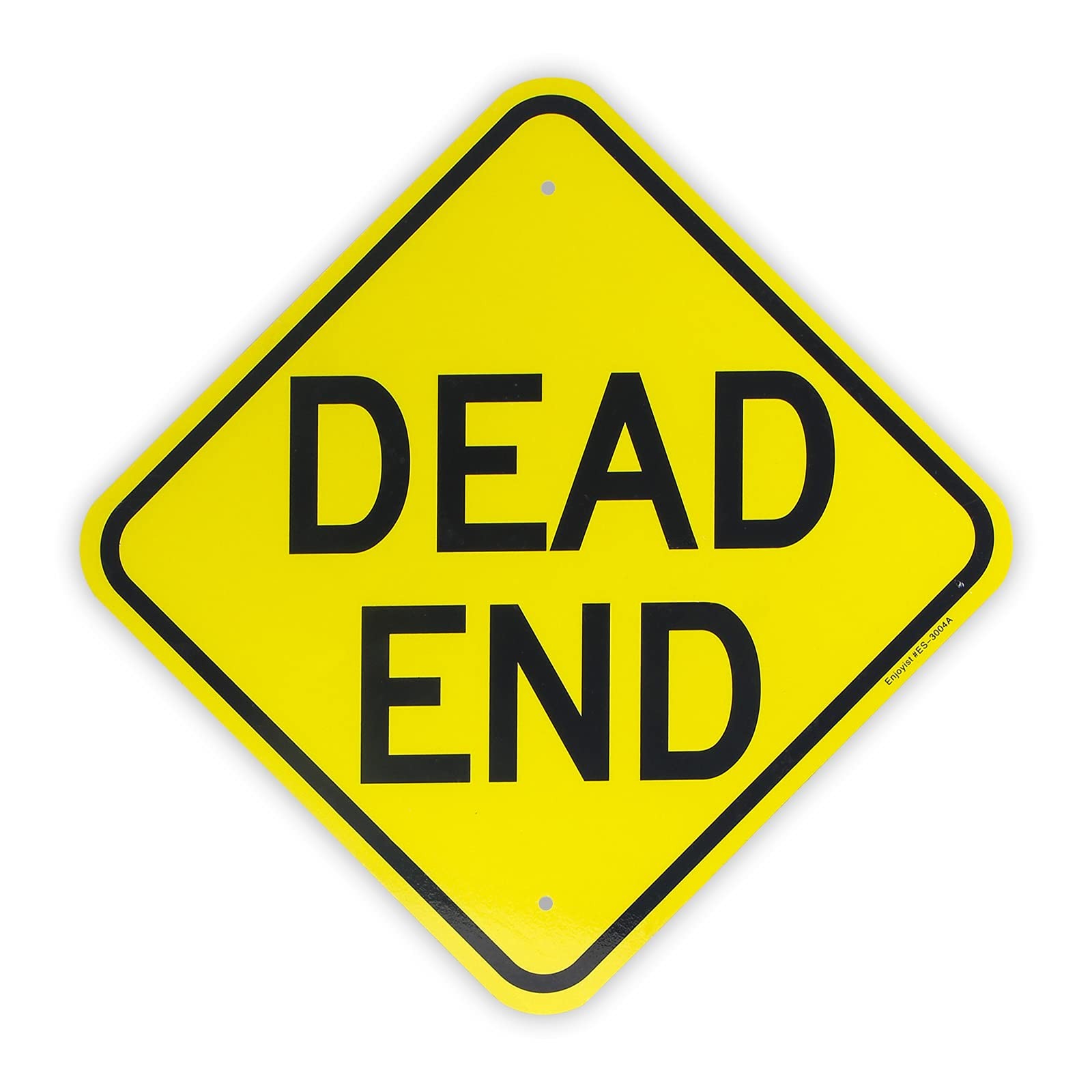 Dead End Sign，- 12"x 12" - .040 Aluminum 12'' x 12'', Reflective Yellow