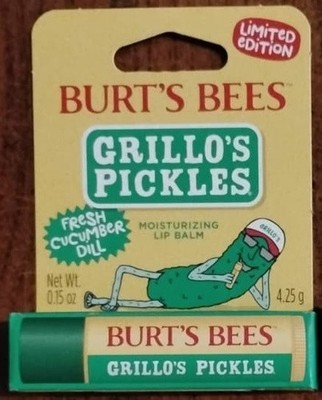 Burt's Bees Grillo's Pickles Moisturizing Lip Balm Cucumber Dill Pickle Limited