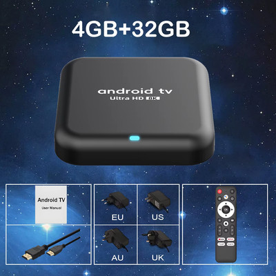 Android 16 Smart TV Box 8GB+256GB Rockchip RK3518 Q18 Google Assistant 8K Video 