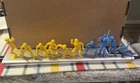 Vintage Lot 10 Marx Style Baseball Player Figures Soft Plastic Toy